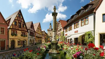 Brunnen vor dem Markusturm, Rothenburg o.d.T.