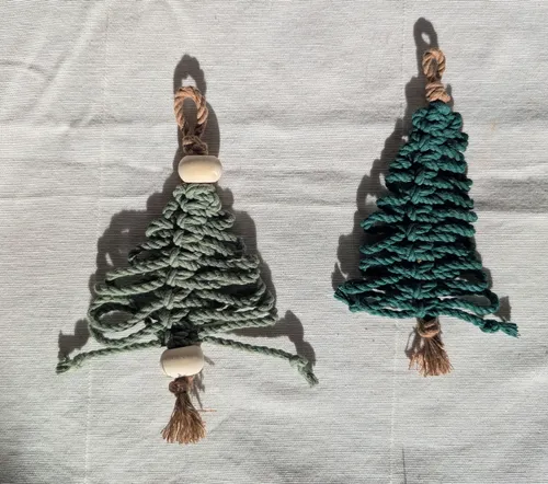 Weihnachtliches Makramee - Tannenbaum auf der Kreativmesse
