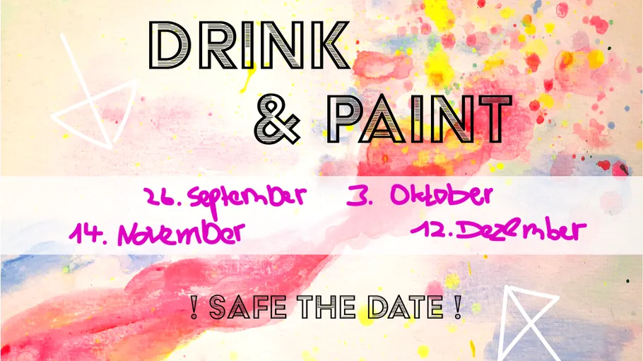 Colorful abstract background with event dates.