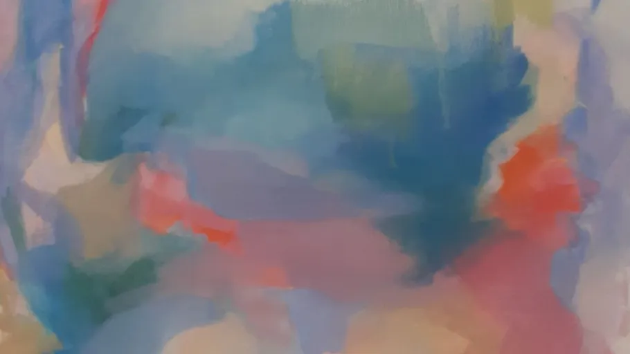 Abstraktes Aquarellgemälde mit lebendigen Farben.