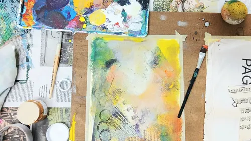 Mixed Media Workshop in entspannter Atmosphäre in München