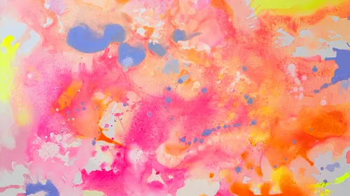 Vibrant abstract watercolor painting with splashes.