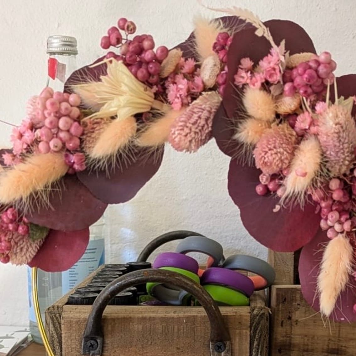 Trockenblumen-Ring Workshop in Bottrop