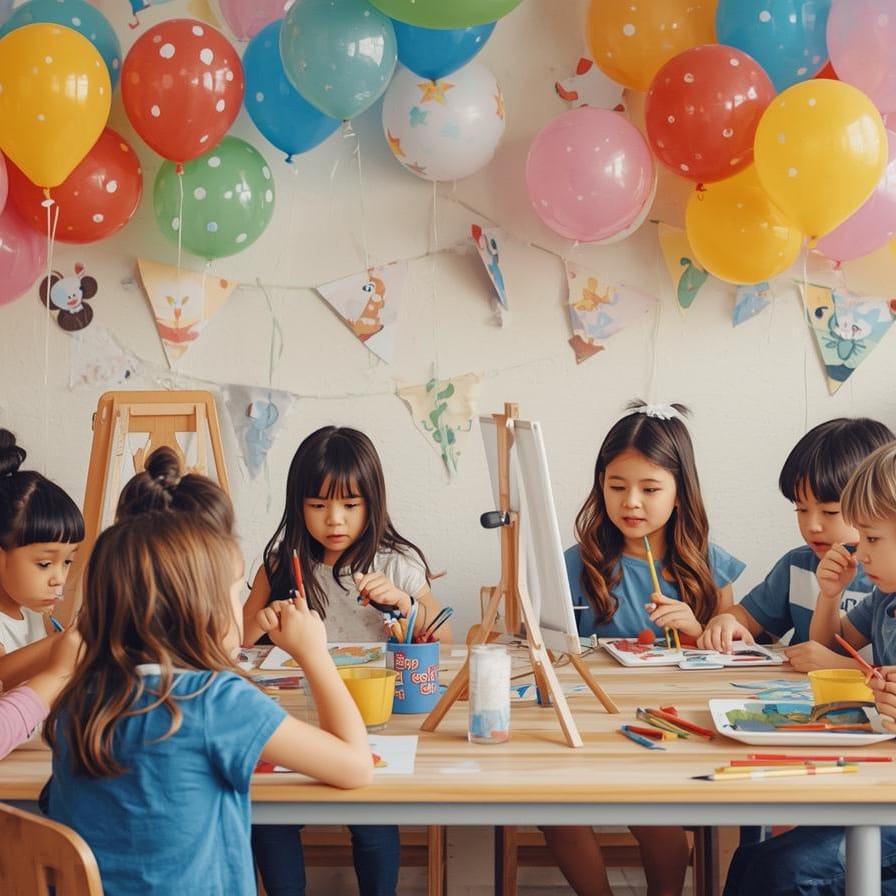 Kreativer Malkurs für Kindergeburtstage in Berlin