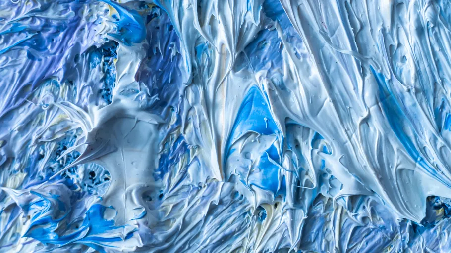 Thick blue and white paint texture