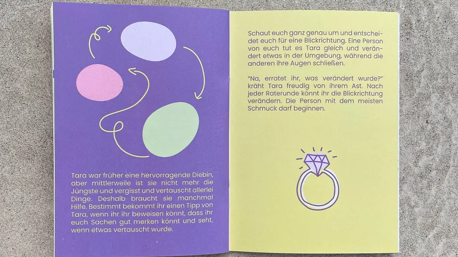 Illustrated pages with text and drawings.