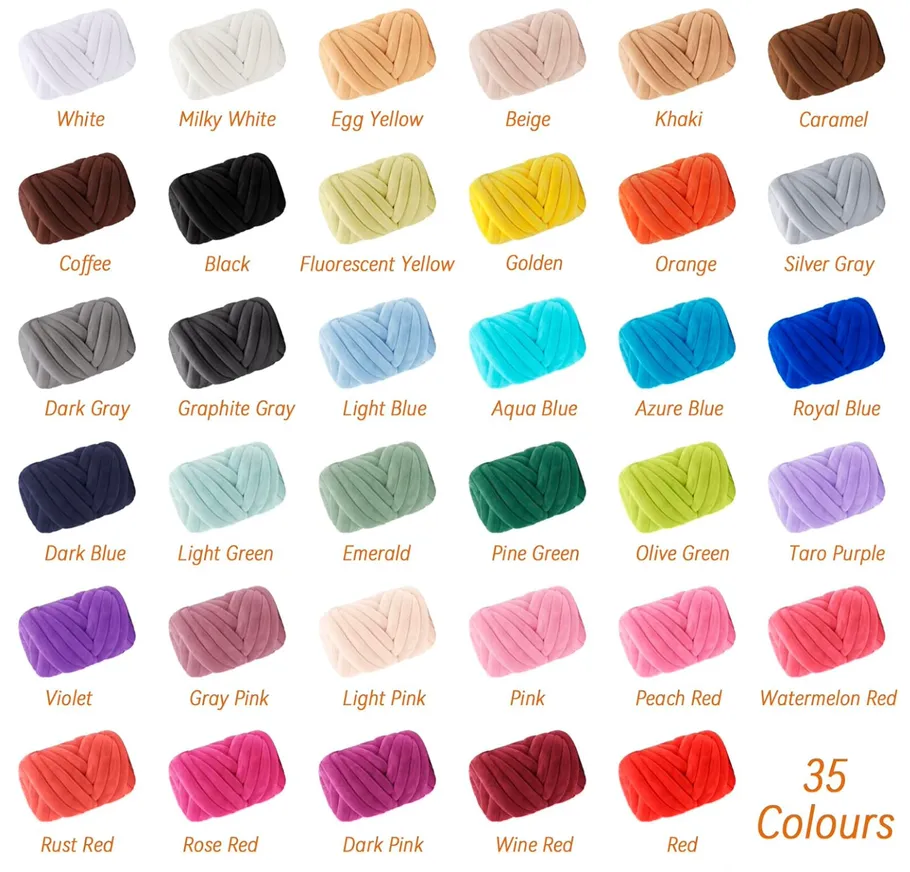 35 cushions displayed in different colors.