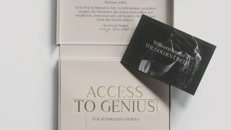 Boxes with text, card placed on top.