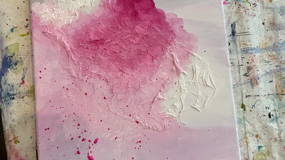 Abstrakte rot und rosa Texturmalerei.