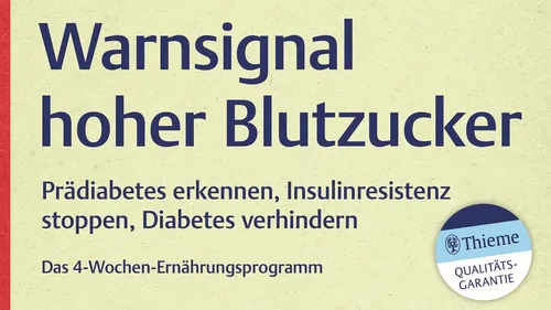 Text über Warnsignal hoher Blutzucker.