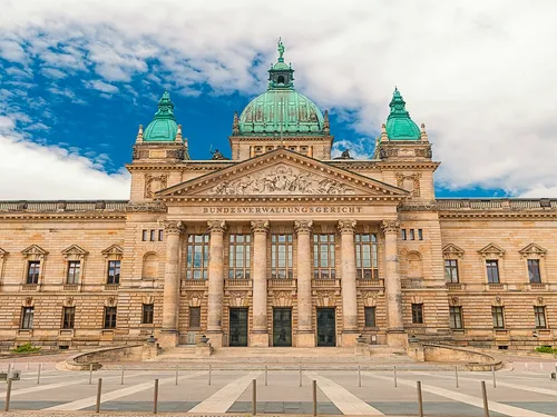 Historic building, showcasing the façade of the administrative court.