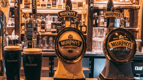 Bar with Murphy's and Guinness beer taps.