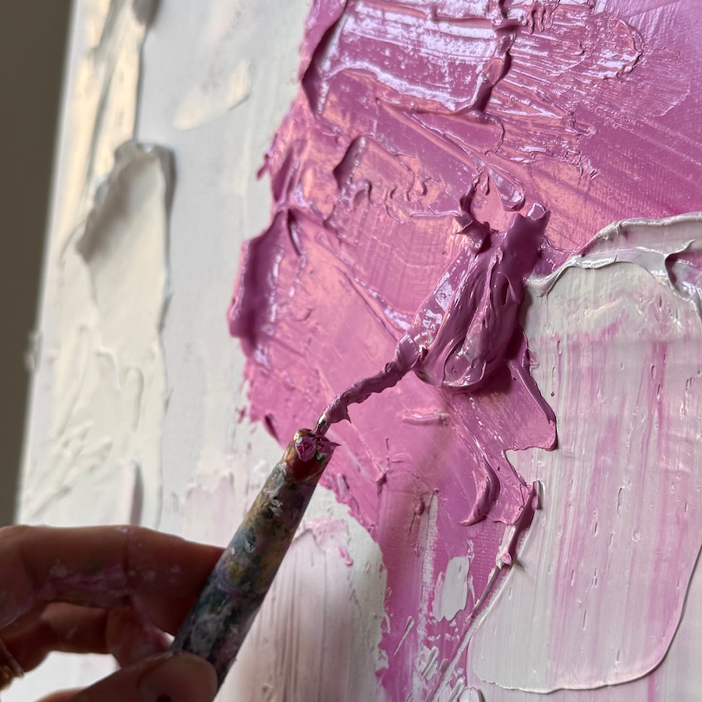 Paint & Drink mit Strukturpaste in Berlin