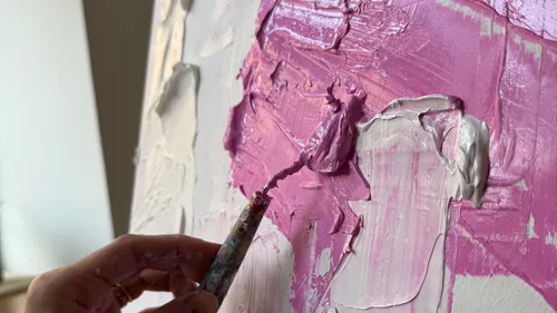 Paint & Drink mit Strukturpaste in Berlin