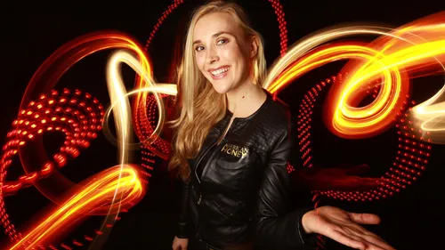 Mobiles Light Painting Fotoshooting für Firmenevents