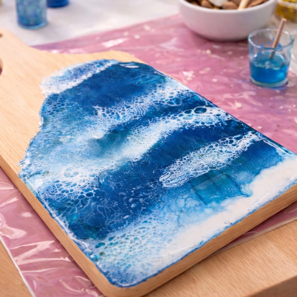 Epoxidharz-Workshop: Gestalte Dein eigenes Meeresbrett