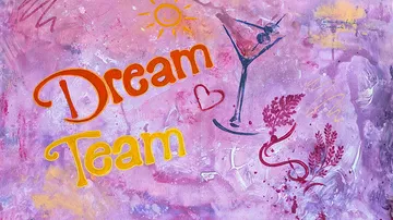 Colorful artwork with 'Dream Team' text.
