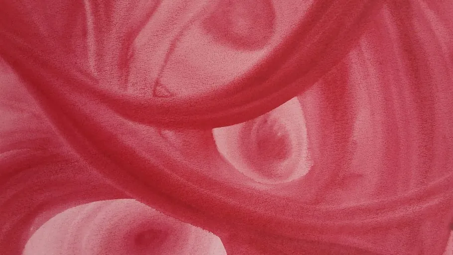 Abstrakte rote Wirbel in Nahaufnahme.