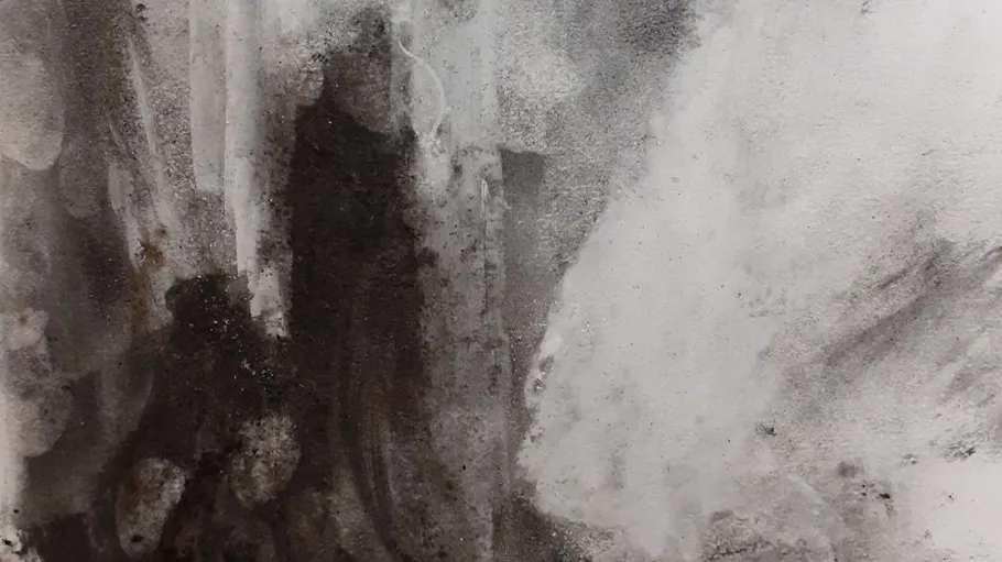 Abstract dark and light textured wall.