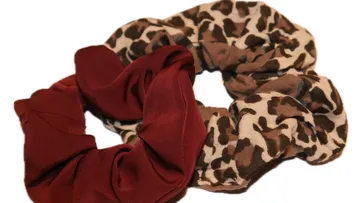 Two scrunchies on white background.