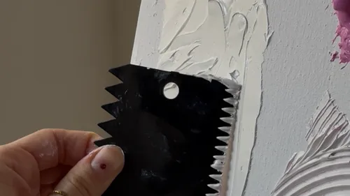 Paint & drink with texturing paste in Frankfurt Ginnheim