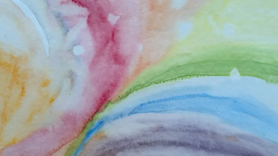 Colorful watercolor abstract with soft gradient.