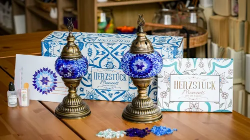 Mosaic lamp “Big” DIY box: creative craft kit for home