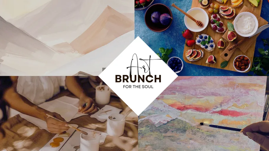 Gemälde und Brunch mit Art Brunch-Logo.
