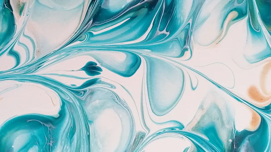 Abstract blue swirls on a canvas.