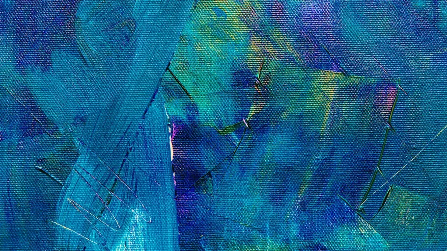 Blue and green abstract brush strokes.