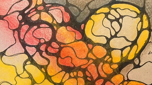 Colorful abstract pattern with interconnected shapes.