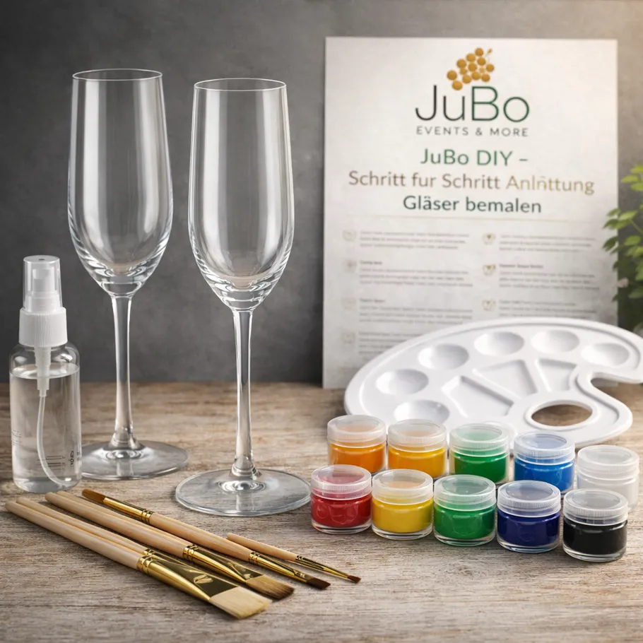 DIY glass painting kit with instructions.