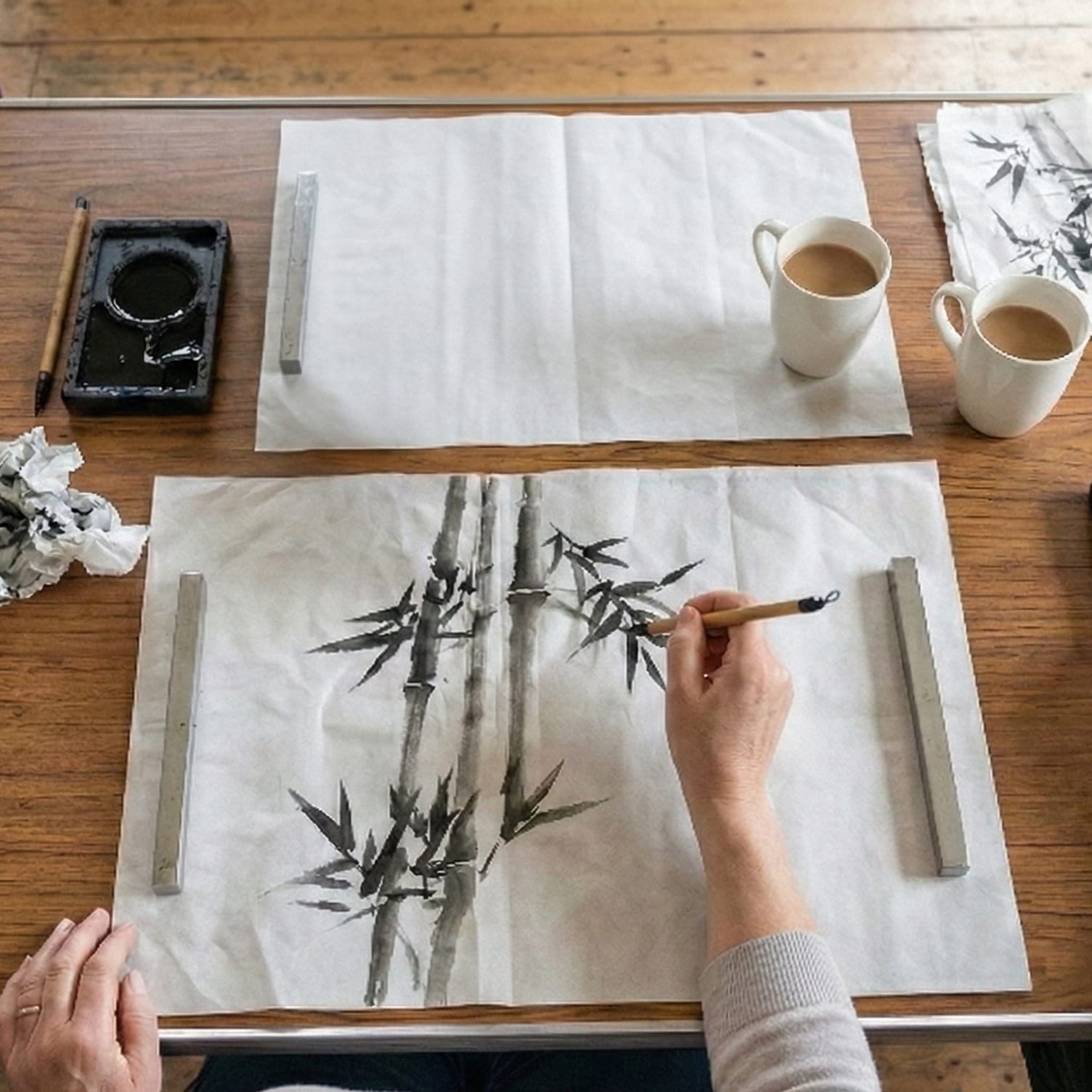 Sumi-e Workshop Hamburg: Japanische Malerei mit Live-Musik