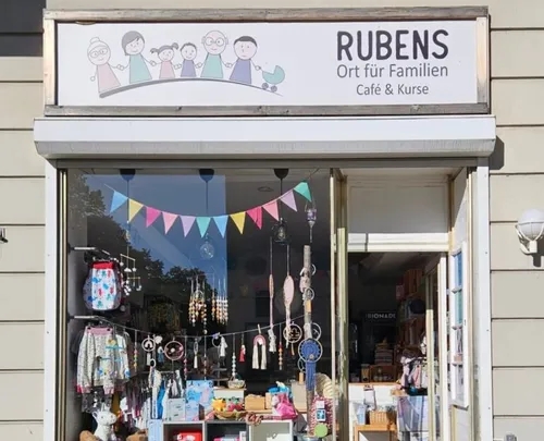 Storefront with colorful decor and children's items.