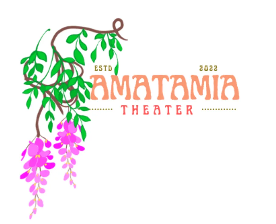 Floral logo with 'Amatamia Theater' text.