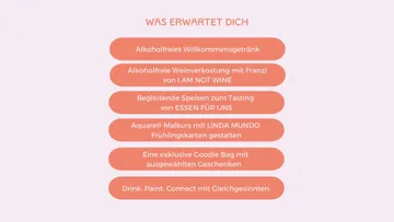 Liste von Aktivitäten und Angeboten auf Deutsch.