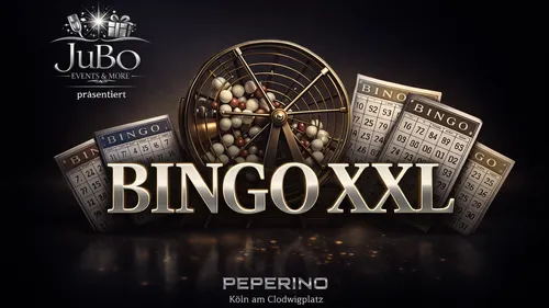 Bingo-Rad und Karten bewerben Bingo-Event.