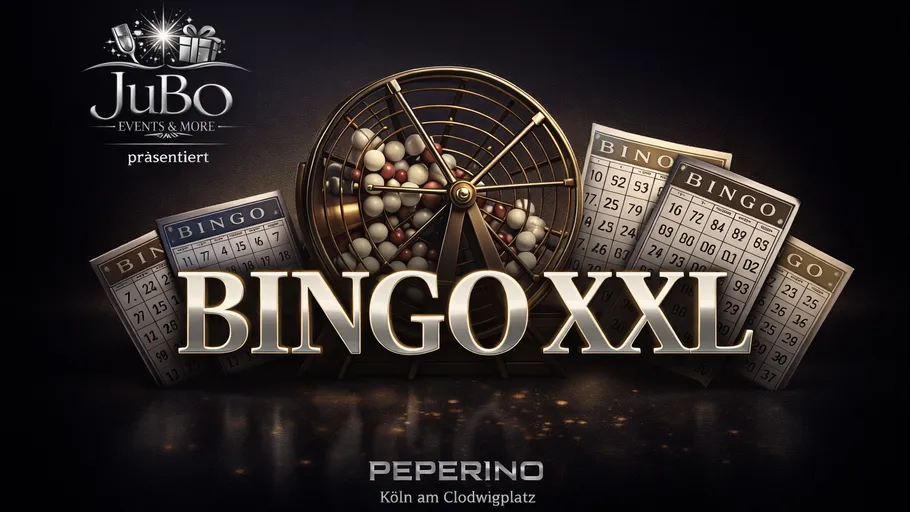 Bingo wheel and cards promoting Bingo event.