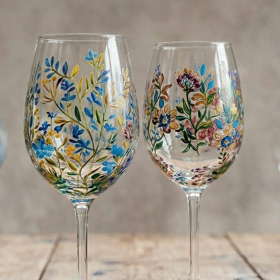 Weingläser bemalen in Wien: Kreativkurs mit Wein