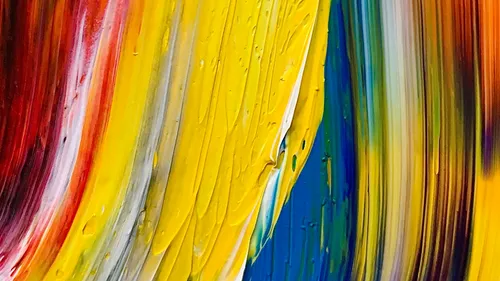 Colorful abstract painting with textured brushstrokes.