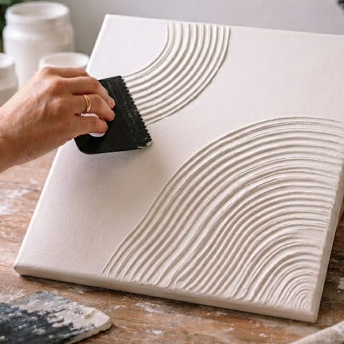 Malen mit Strukturpaste in Düsseldorf: Erschaffe 3D-Kunst