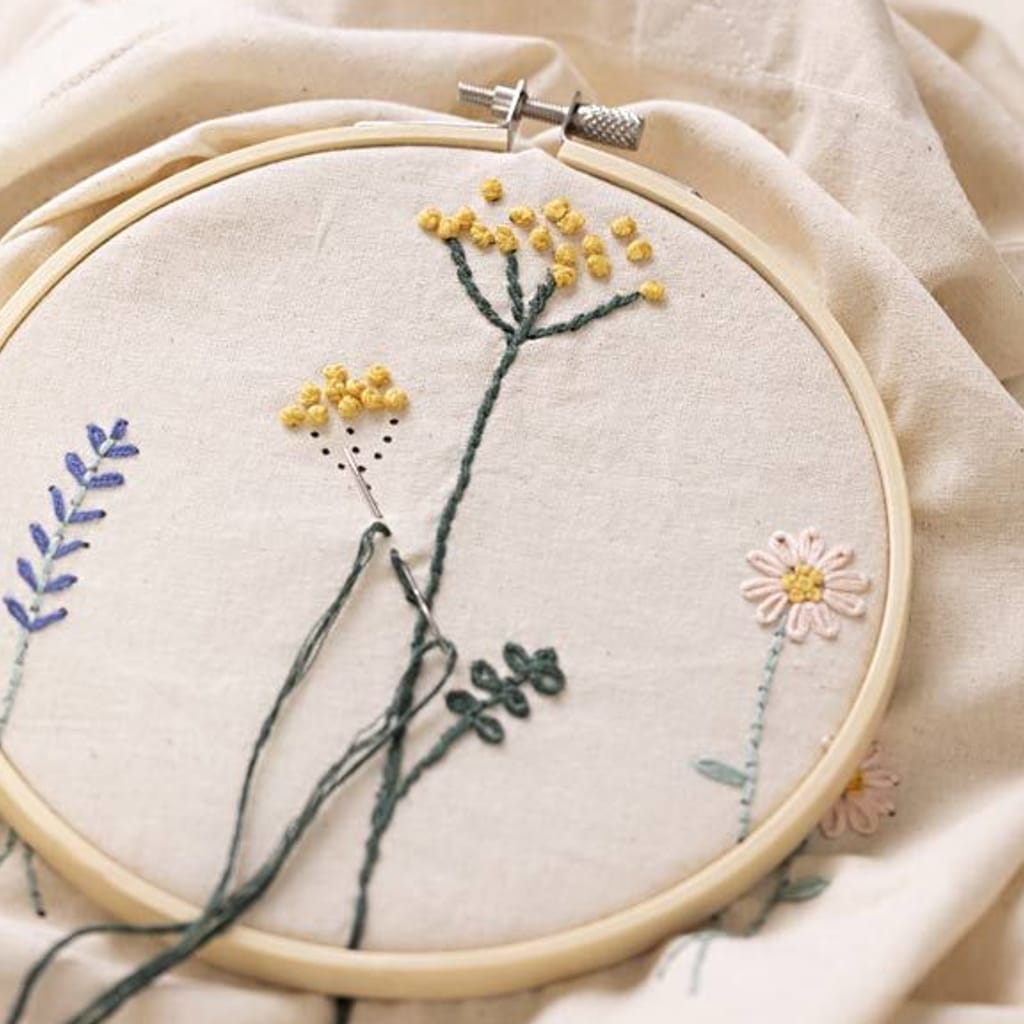 DIY Stickset Blumen: Sticken lernen für Anfänger