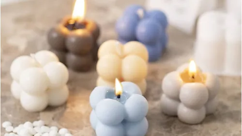 DIY Kerzengießen Set: Bubble Candles aus Sojawachs