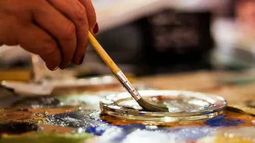 Acrylic painting course in Braunschweig: creative painting on canvas