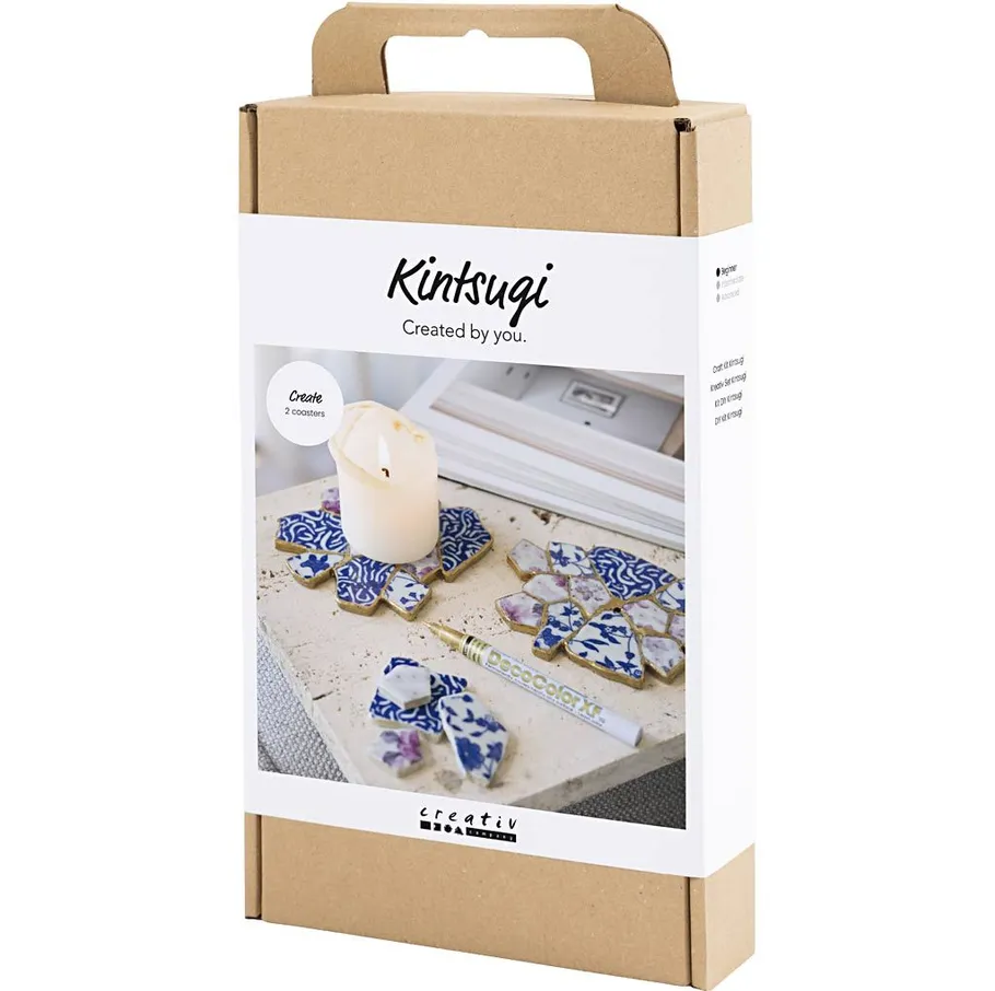 Kintsugi kit in a cardboard box.