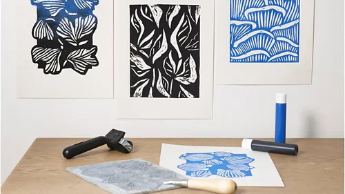 DIY Linoldruck Set: Poster selber machen