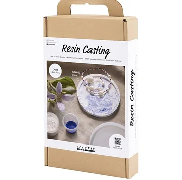 Resin casting kit box with decorative dish.