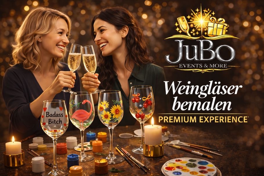 Painting wine glasses in Cologne: PREMIUM Experience at Peperino | konfetti