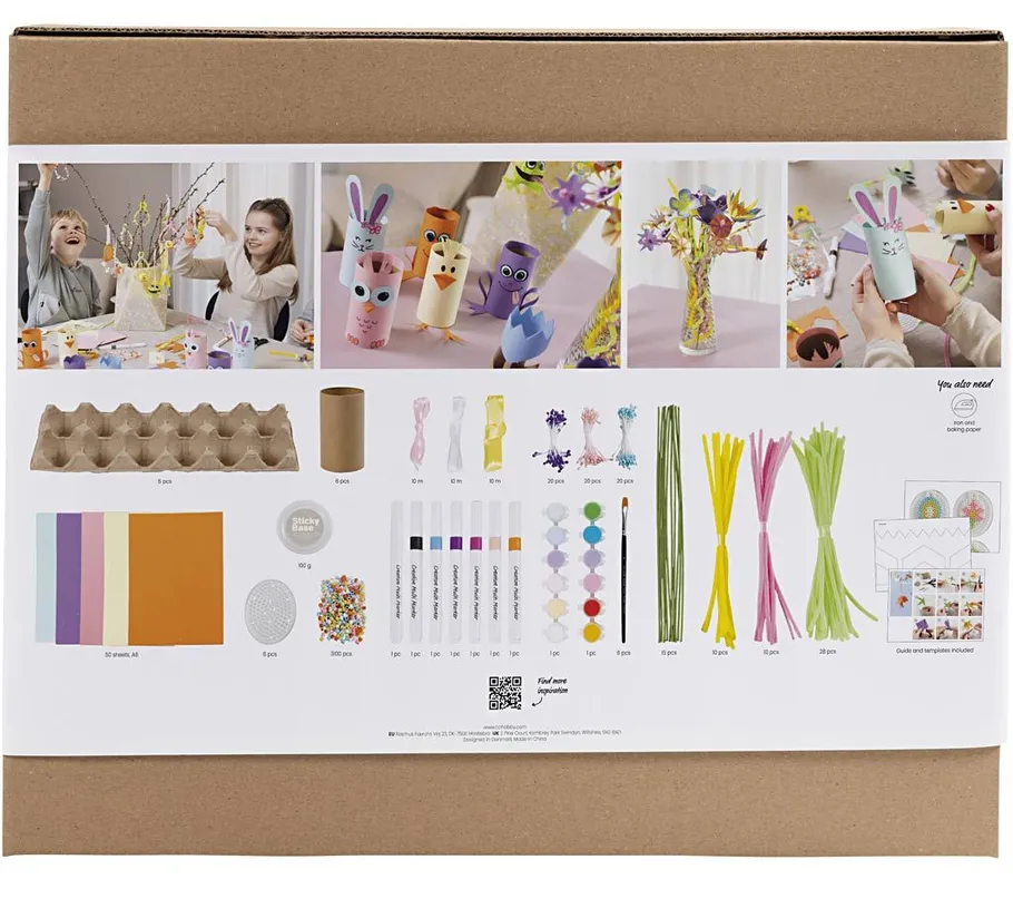 Craft kit box with various materials shown.