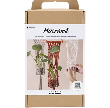 Makramee-Bastelset mit Pflanzenhaltern.